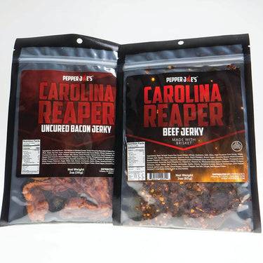 Carolina Reaper Beef and Bacon Jerky Bundle - The Pepper Pantry (Formerly Marie Sharp's)